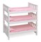Badger Basket 1-2-3 Convertible Doll Bunk Bed with Bedding and Free Personalization Kit - Pink/Stripe